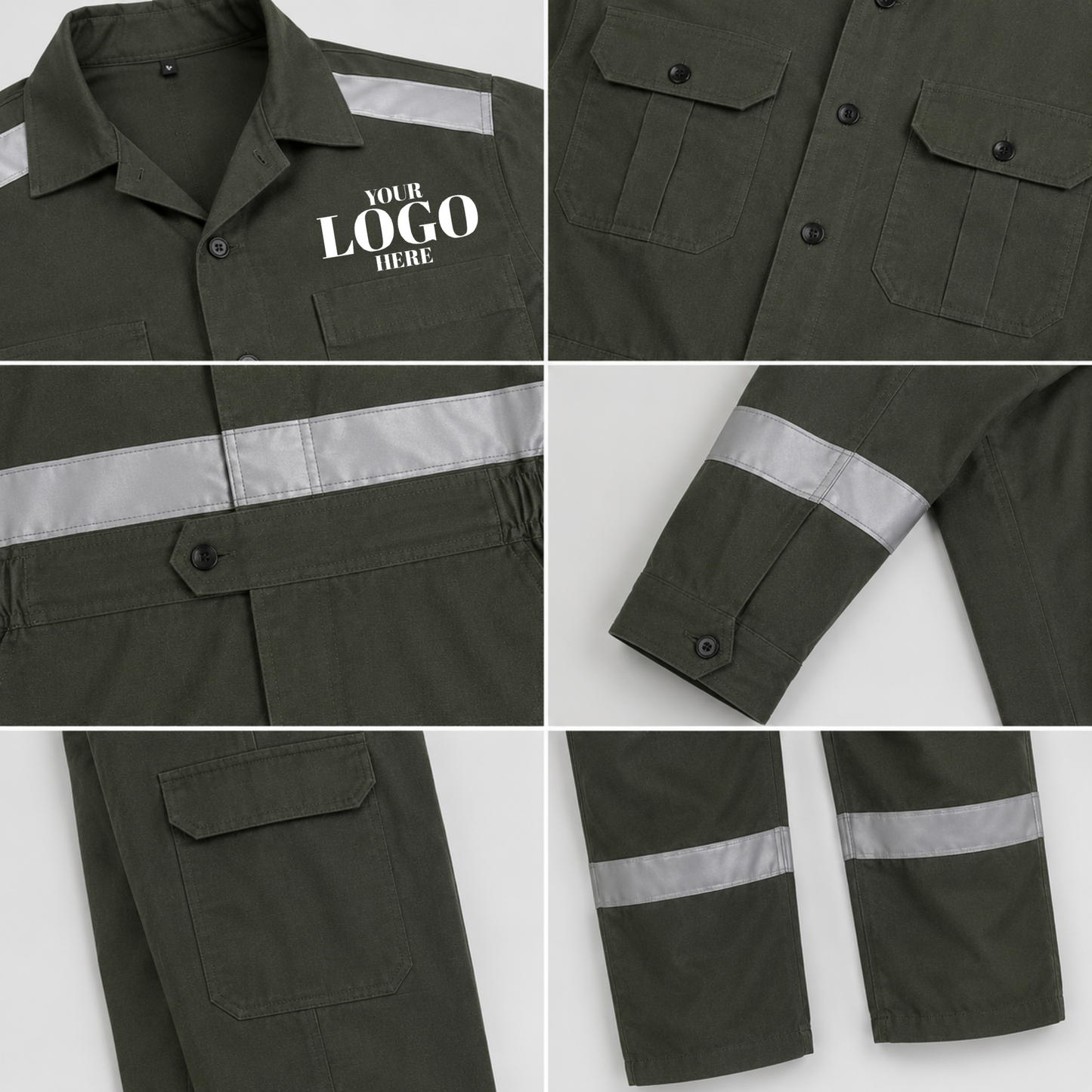 Coverall Long Sleeve (With Reflector) with DTF Print - Twill