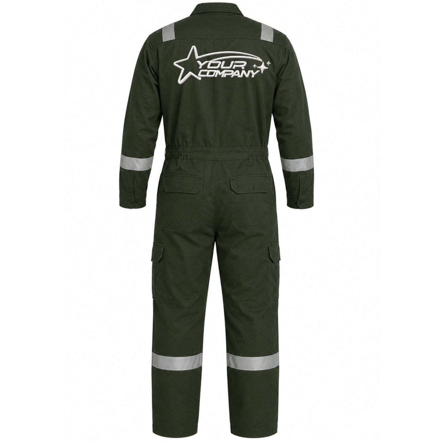 Coverall Long Sleeve (With Reflector) with Embroidery - Twill