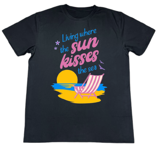 Living Where The Sun Kisses The Sea T-Shirt