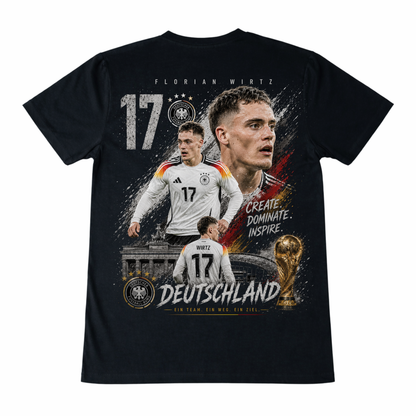 Florian Wirtz "Create. Dominate. Inspire." Graphic T-Shirt – Germany Edition