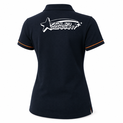 Multicolor Ladies Polo Shirt with Embroidery