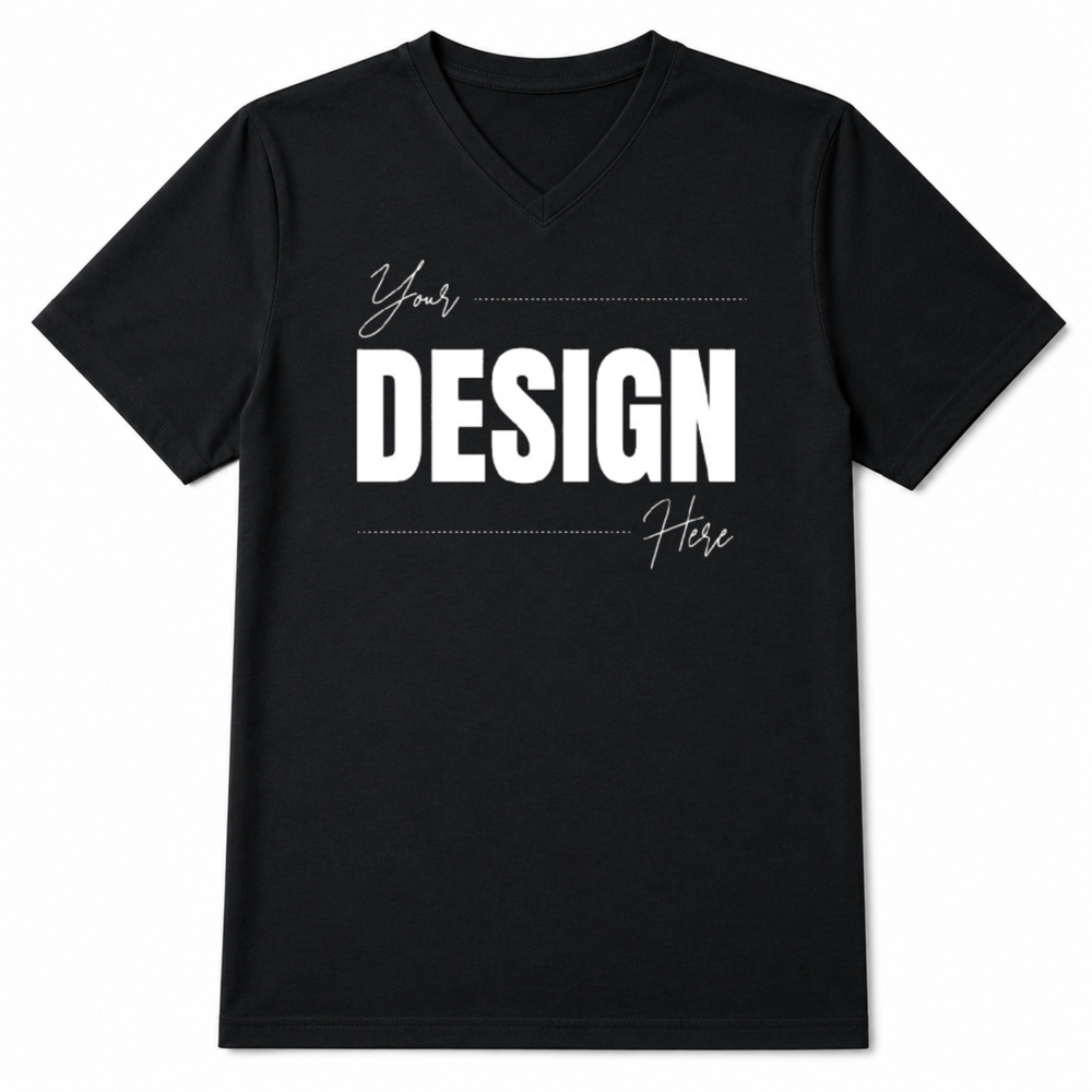 Premium V-Neck T-Shirt with DTF Printing