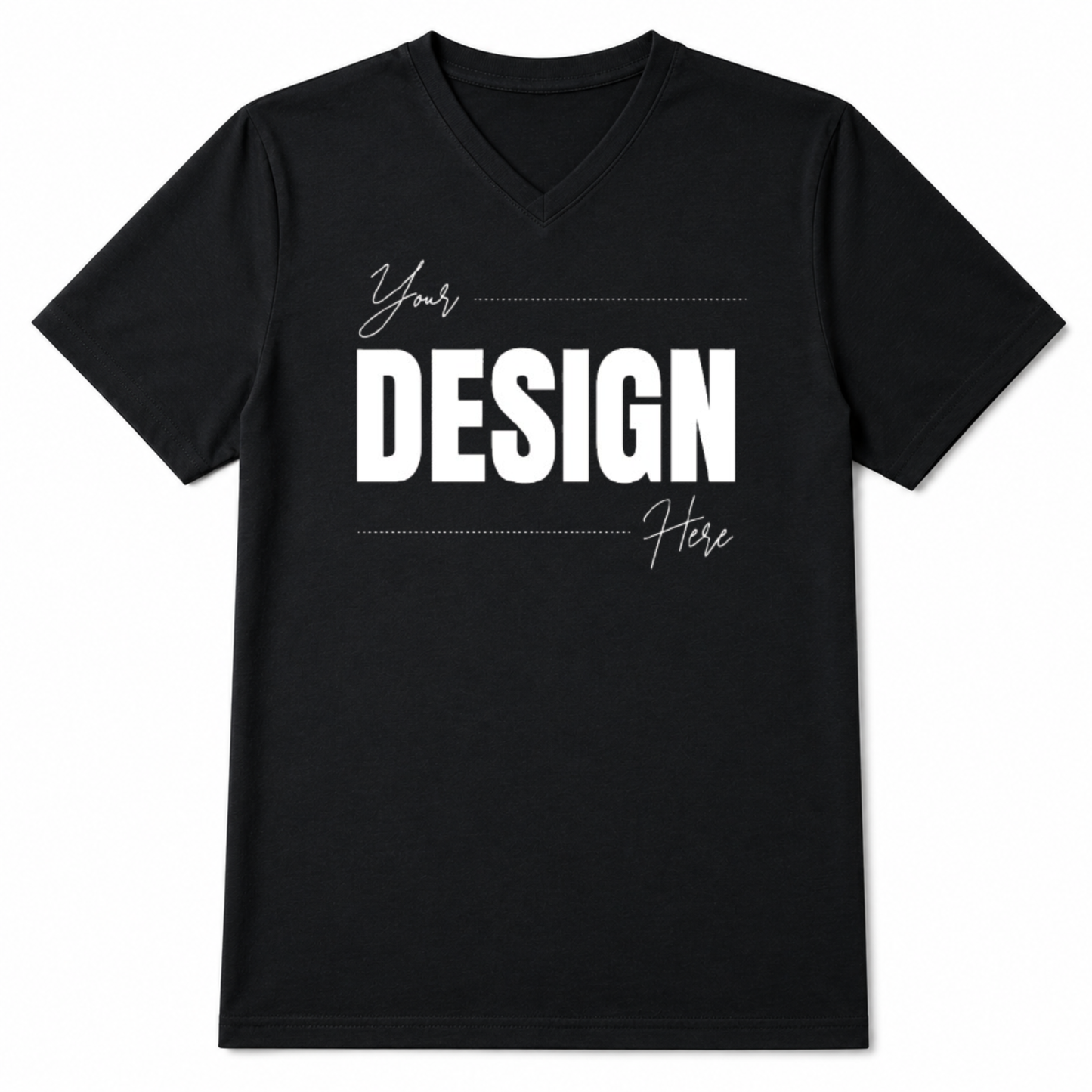 Premium V-Neck T-Shirt with DTF Printing