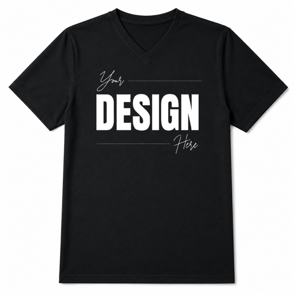 Premium V-Neck T-Shirt with DTF Printing