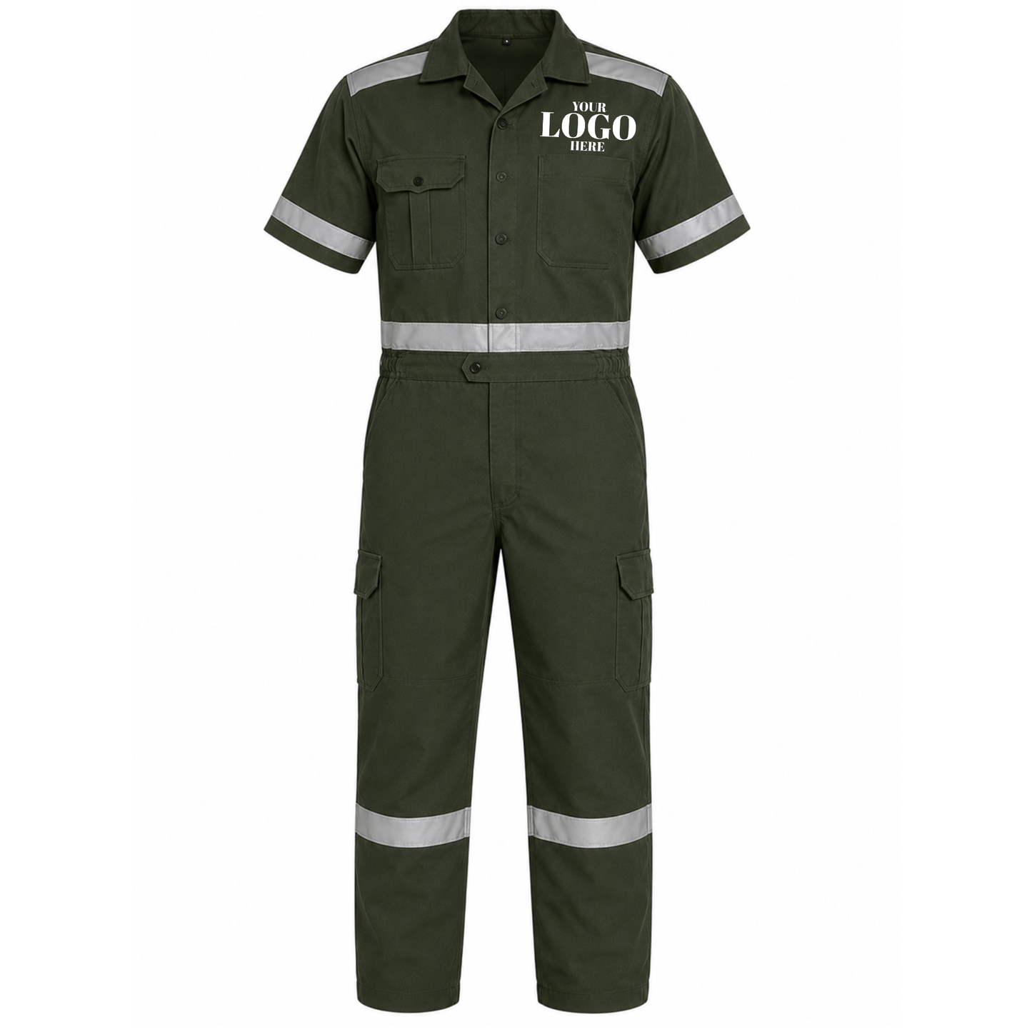 Coverall Short Sleeve (With Reflector) with DTF Print - Twill