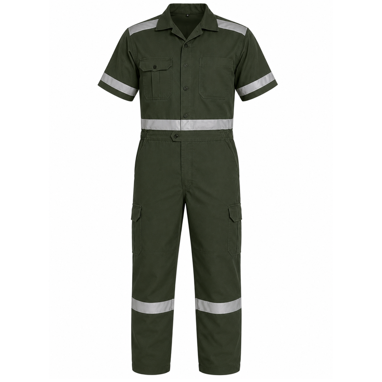 Coverall Short Sleeve (With Reflector) with Embroidery