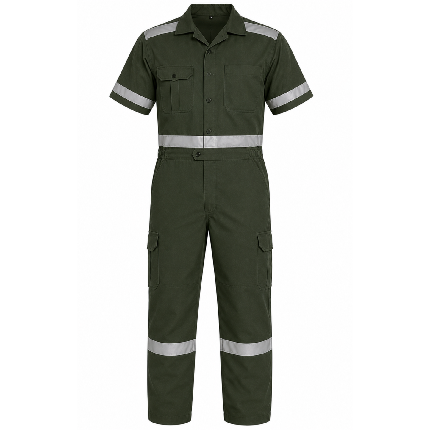 Coverall Short Sleeve (With Reflector) with Embroidery