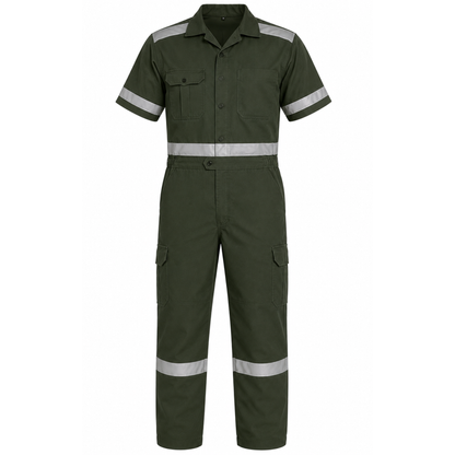 Coverall Short Sleeve (With Reflector) with Embroidery