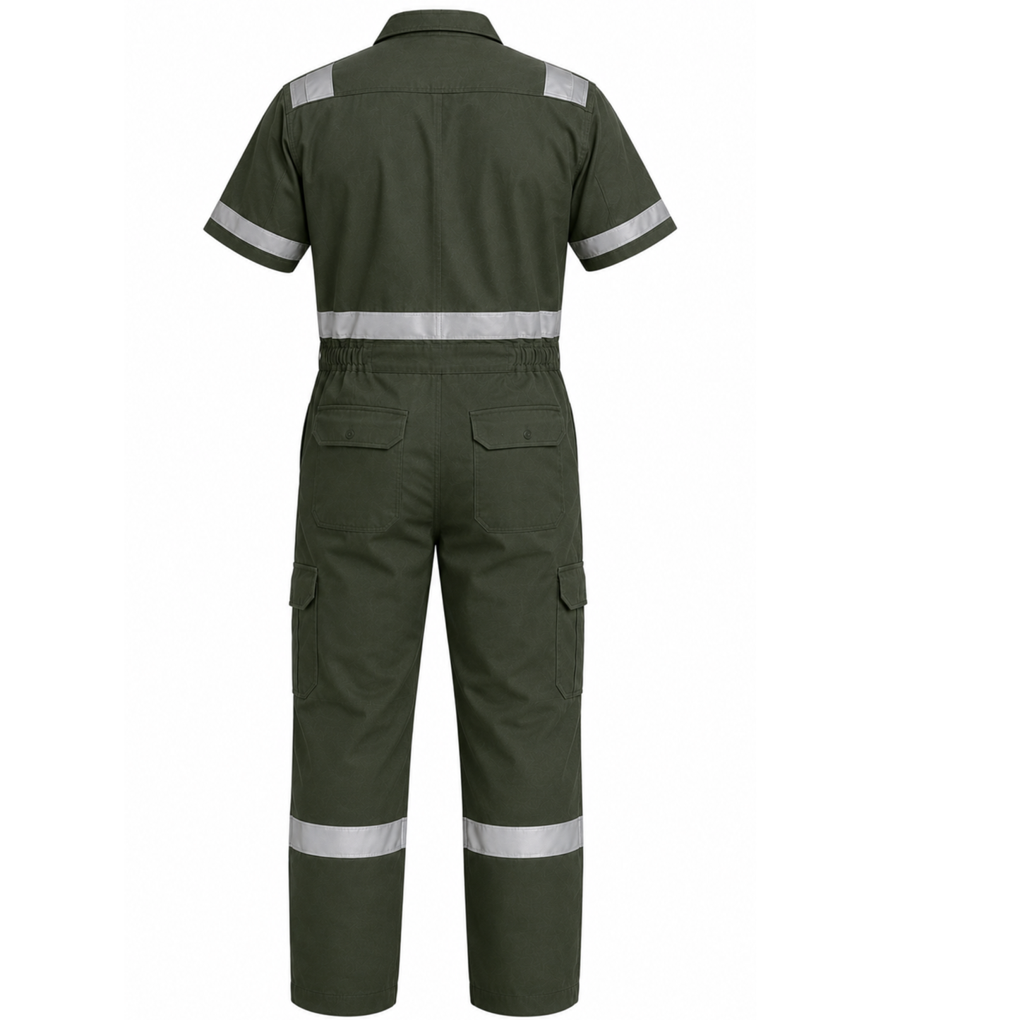 Coverall Short Sleeve (With Reflector) with Embroidery - Twill
