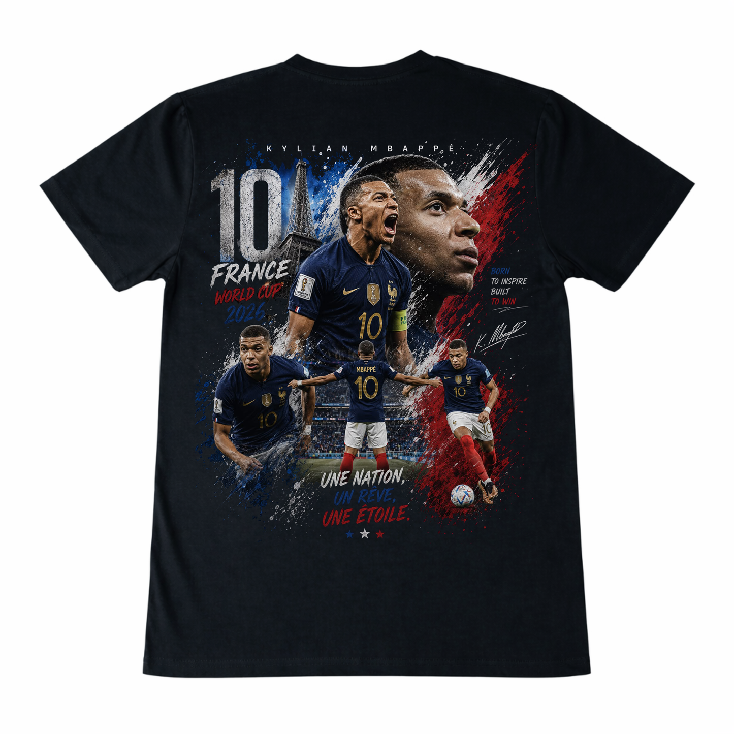 Kylian Mbappé "Une Nation. Un Rêve. Une Étoile." Graphic T-Shirt – France Edition