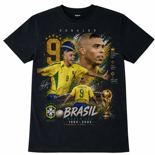 Ronaldo Nazário "O Fenômeno" Graphic T-Shirt – Brazil Legends Edition