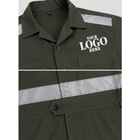 Coverall Short Sleeve (With Reflector) with Embroidery
