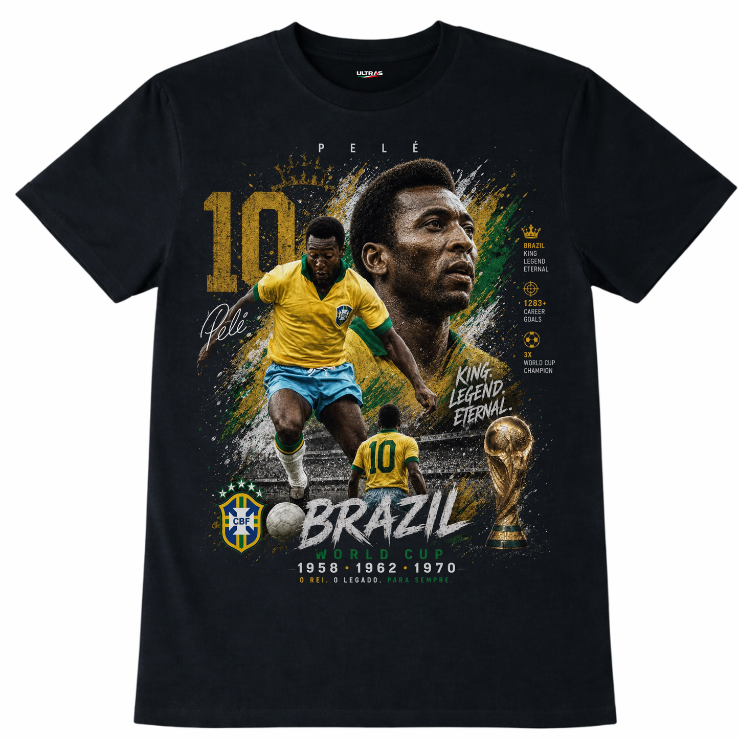 Pelé "O Rei" Graphic T-Shirt – Brazil Legends Edition