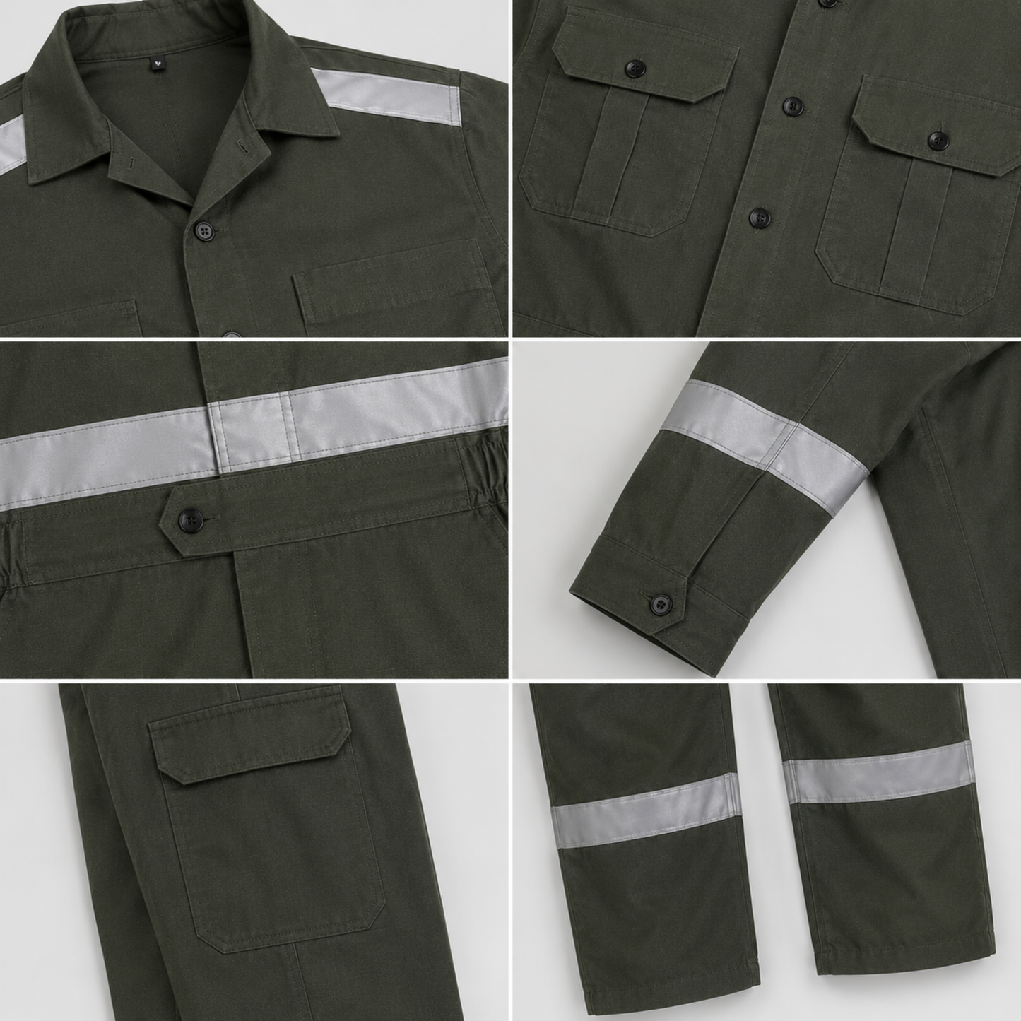 Coverall Long Sleeve (With Reflector) with Embroidery