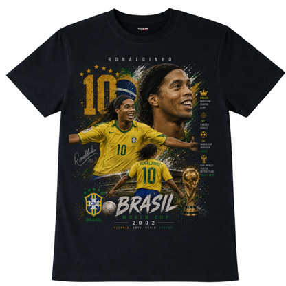 Ronaldinho "The Magician" Graphic T-Shirt – Brazil Legends Edition