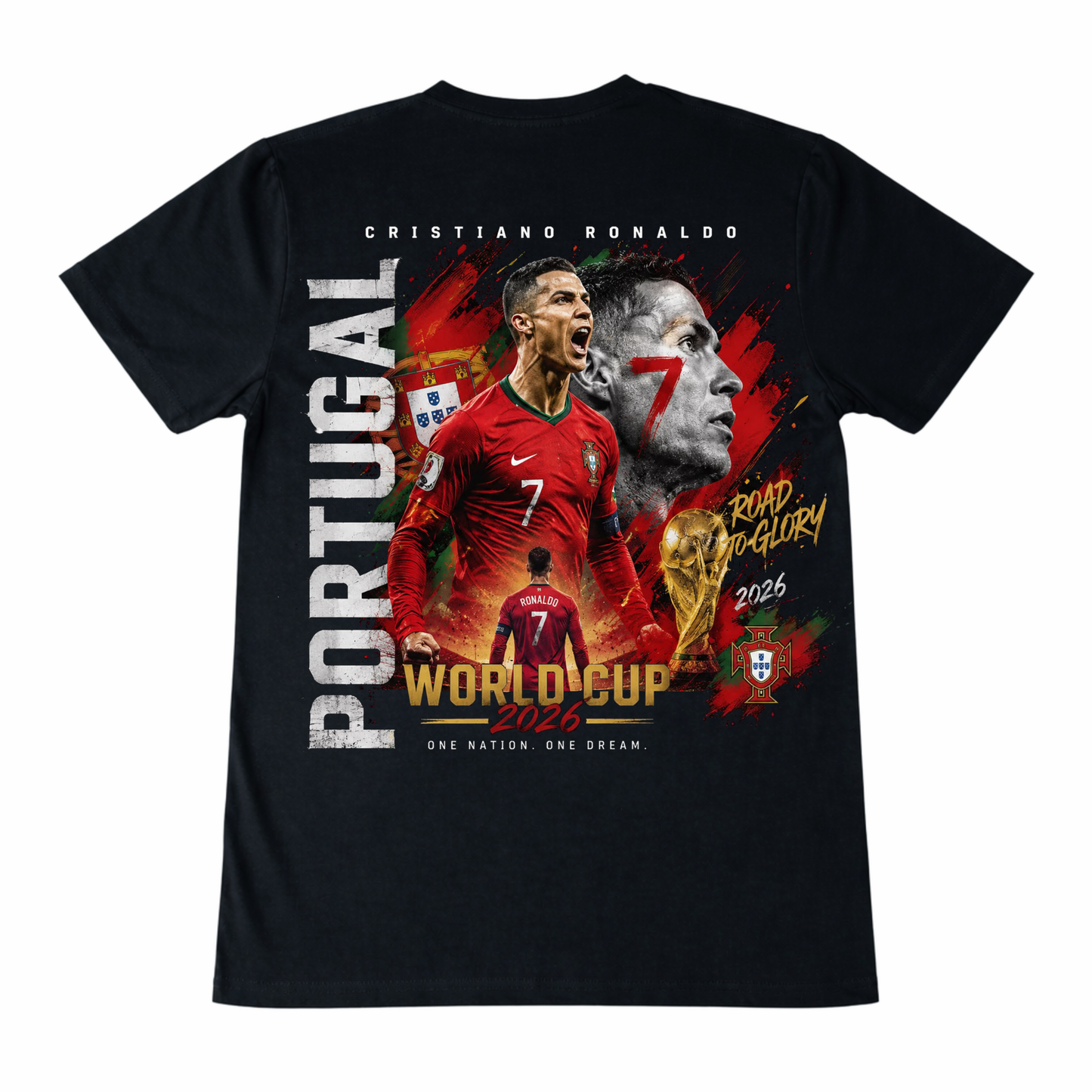Cristiano Ronaldo "Road to Glory" Graphic T-Shirt – Portugal Edition
