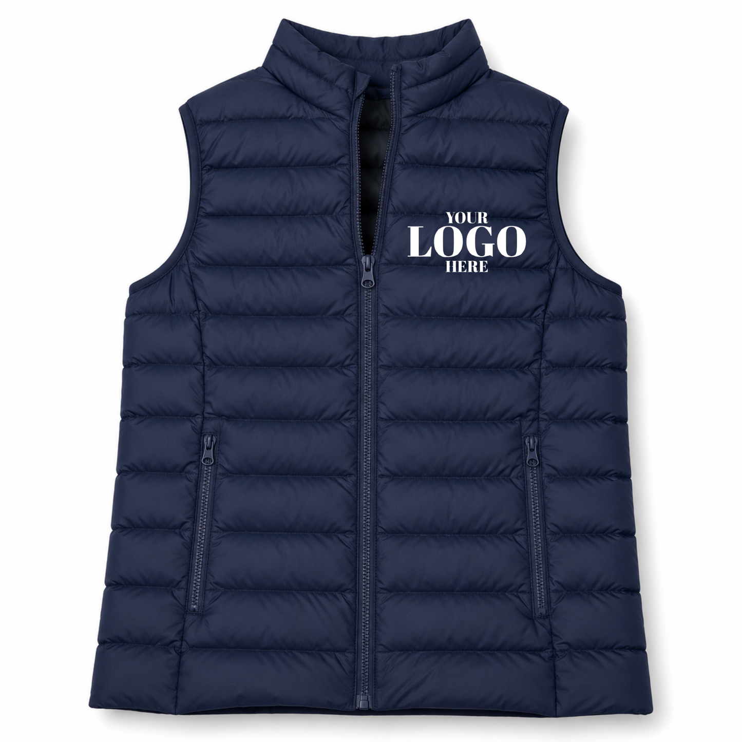 Sleeveless Puffer Jacket with DTF Printing