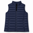 Sleeveless Puffer Jacket with Embroidery