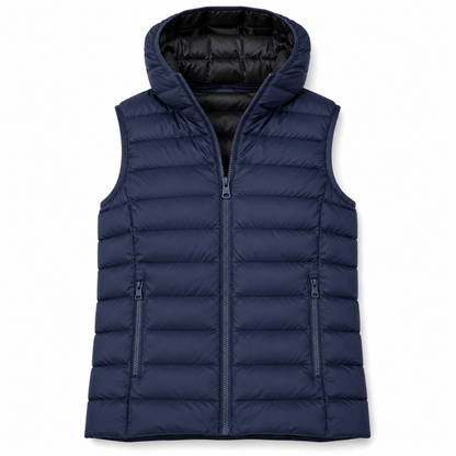 Sleeveless Puffer Jacket with DTF Printing