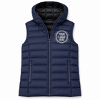 Sleeveless Puffer Jacket with Embroidery