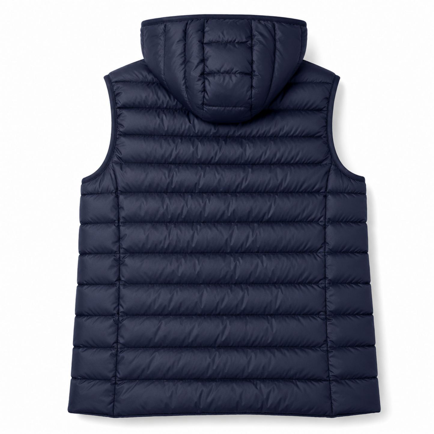 Sleeveless Puffer Jacket with Embroidery