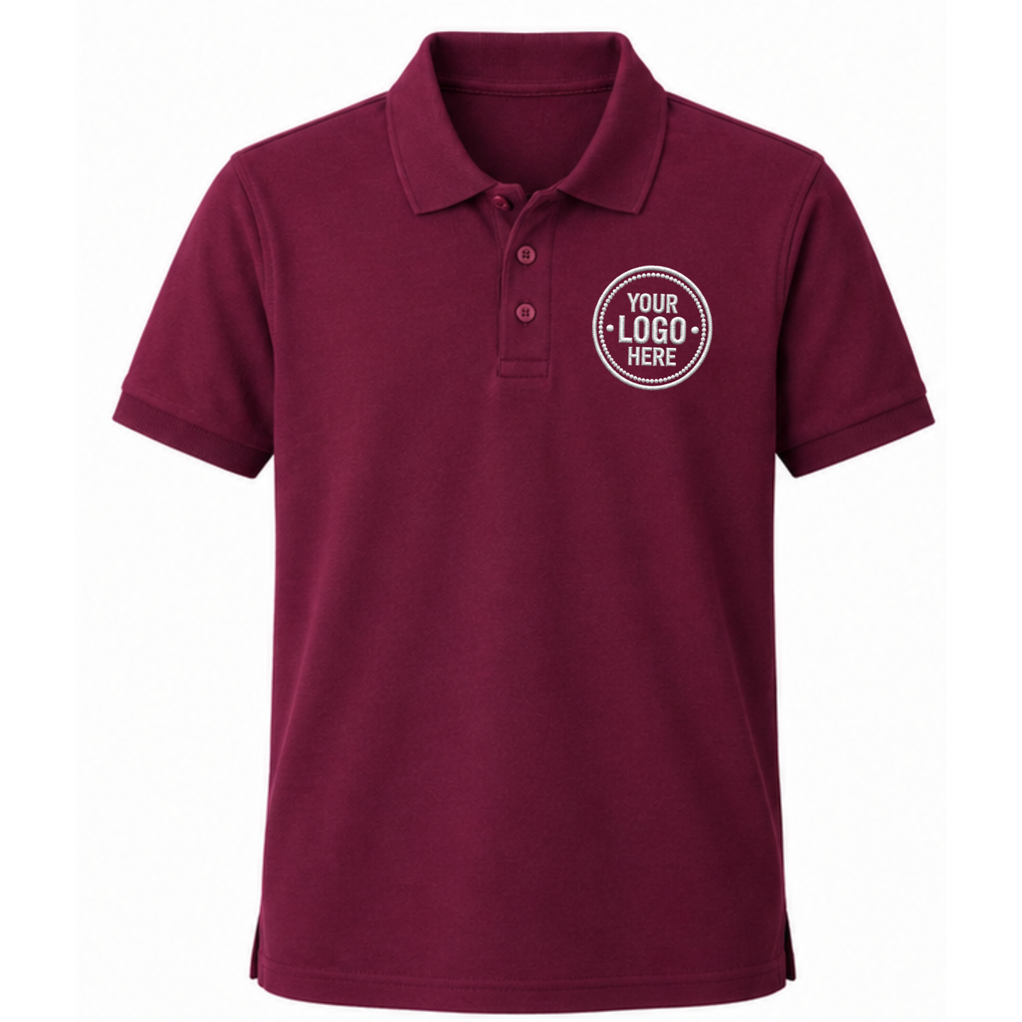 Lightweight Polo Shirt with Embroidery