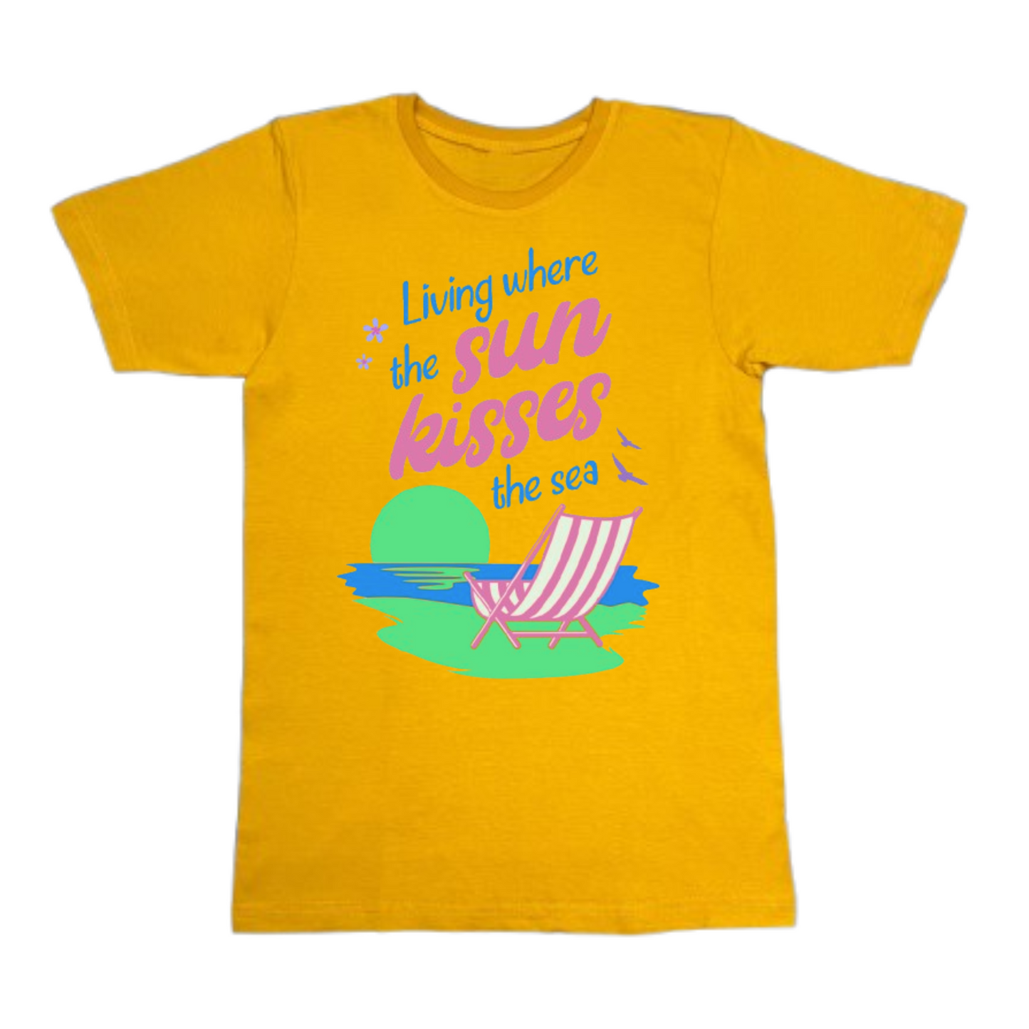 Living Where The Sun Kisses The Sea T-Shirt