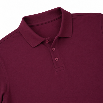Lightweight Polo Shirt with Embroidery