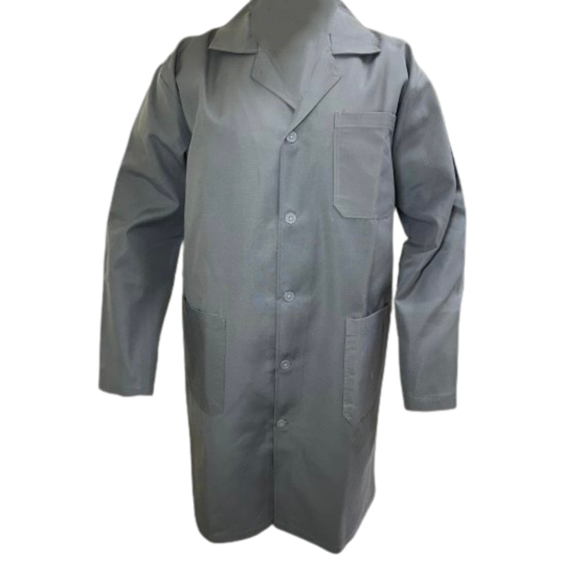 Gray dust coat on a white background