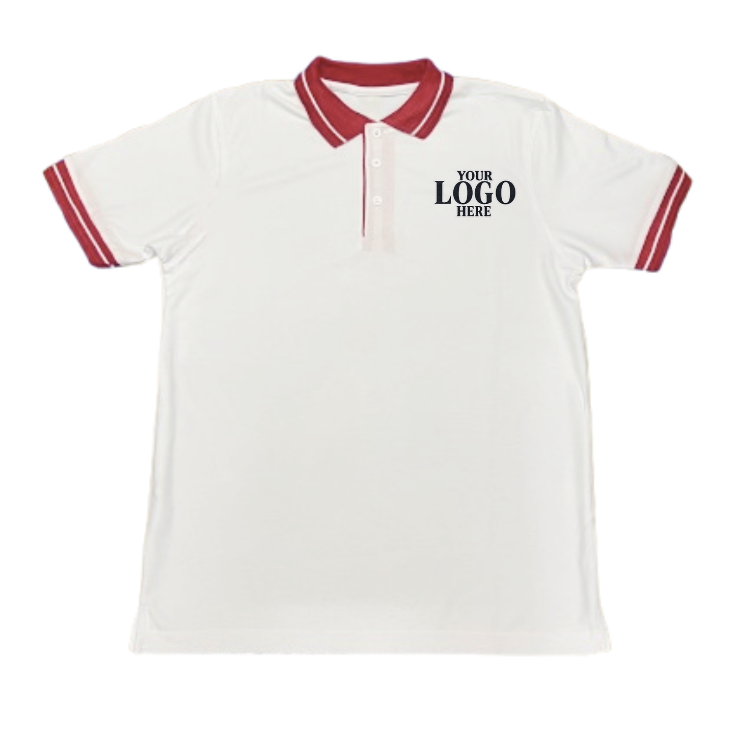 Multicolor polo shirt with Embroidery on a white background