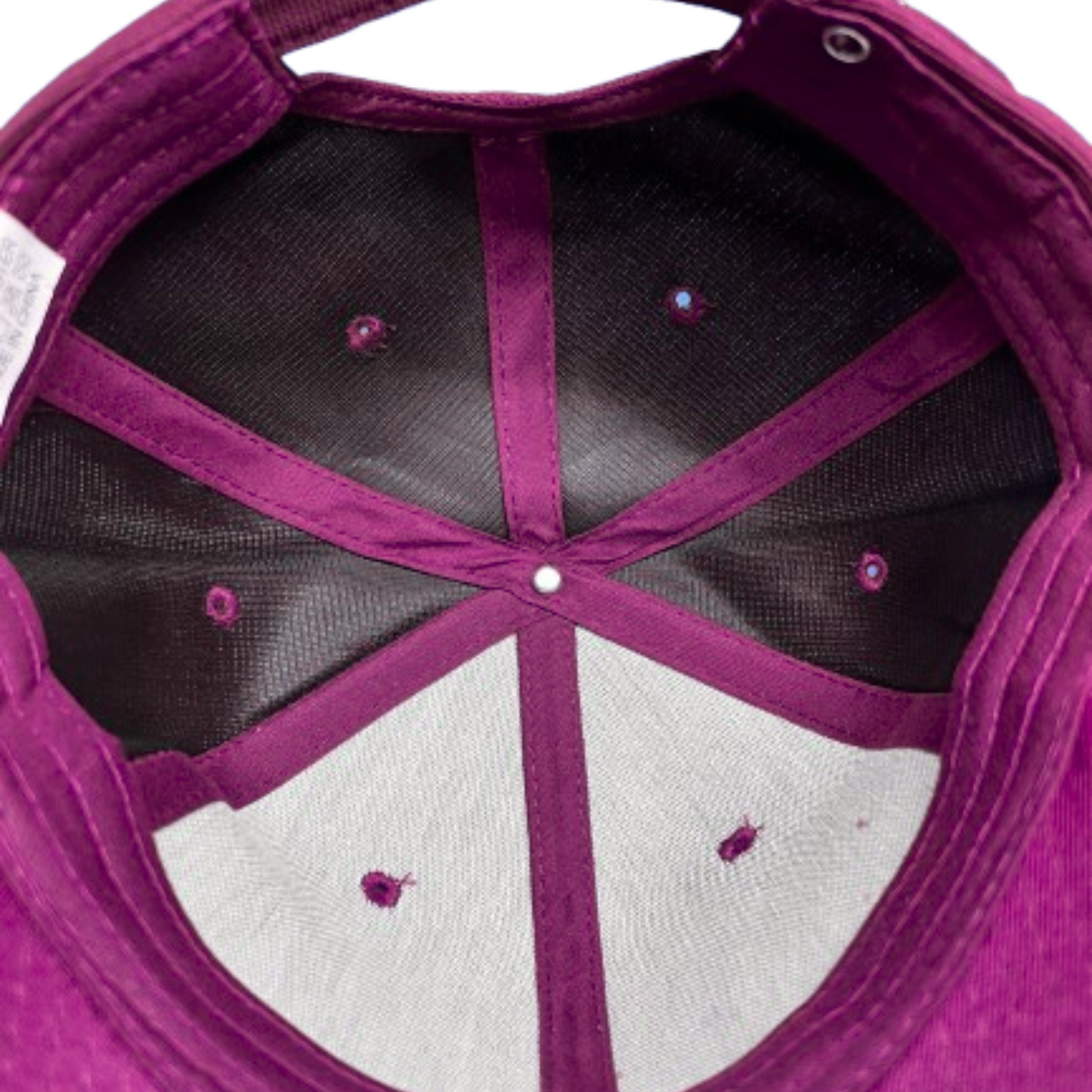 Inside view of high-quality baseball cap showing structure – Anza Print Kenya