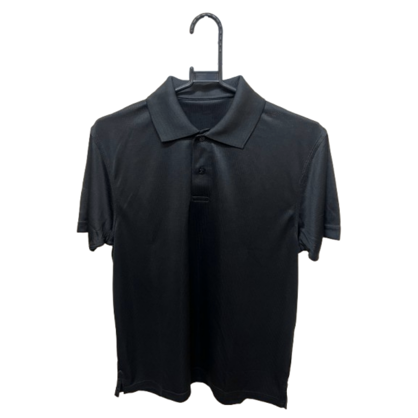 DTF-ready Dri-Fit Polo Shirt displayed on hanger – clean finish and comfortable fit by Anza Print Kenya