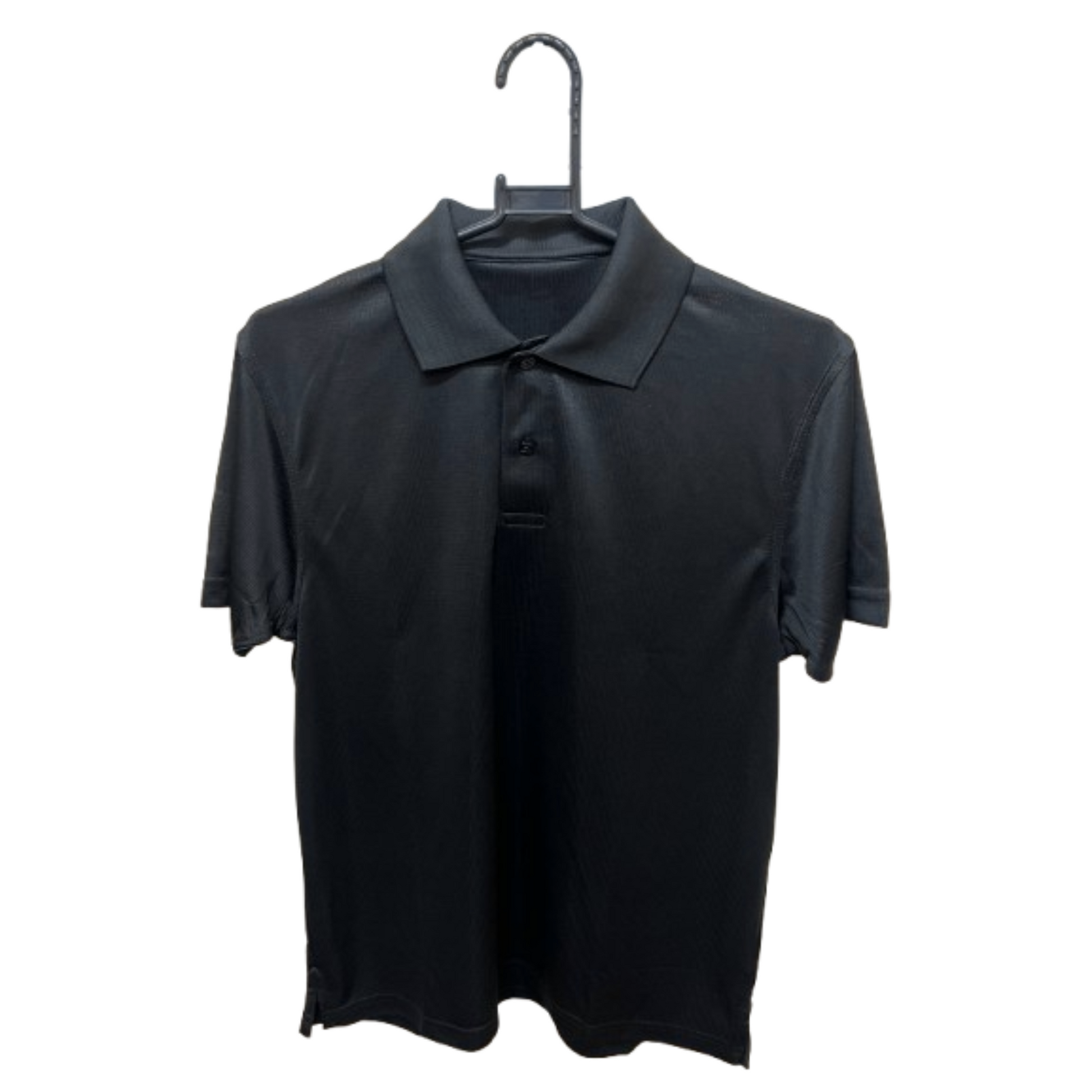 DTF-ready Dri-Fit Polo Shirt displayed on hanger – clean finish and comfortable fit by Anza Print Kenya