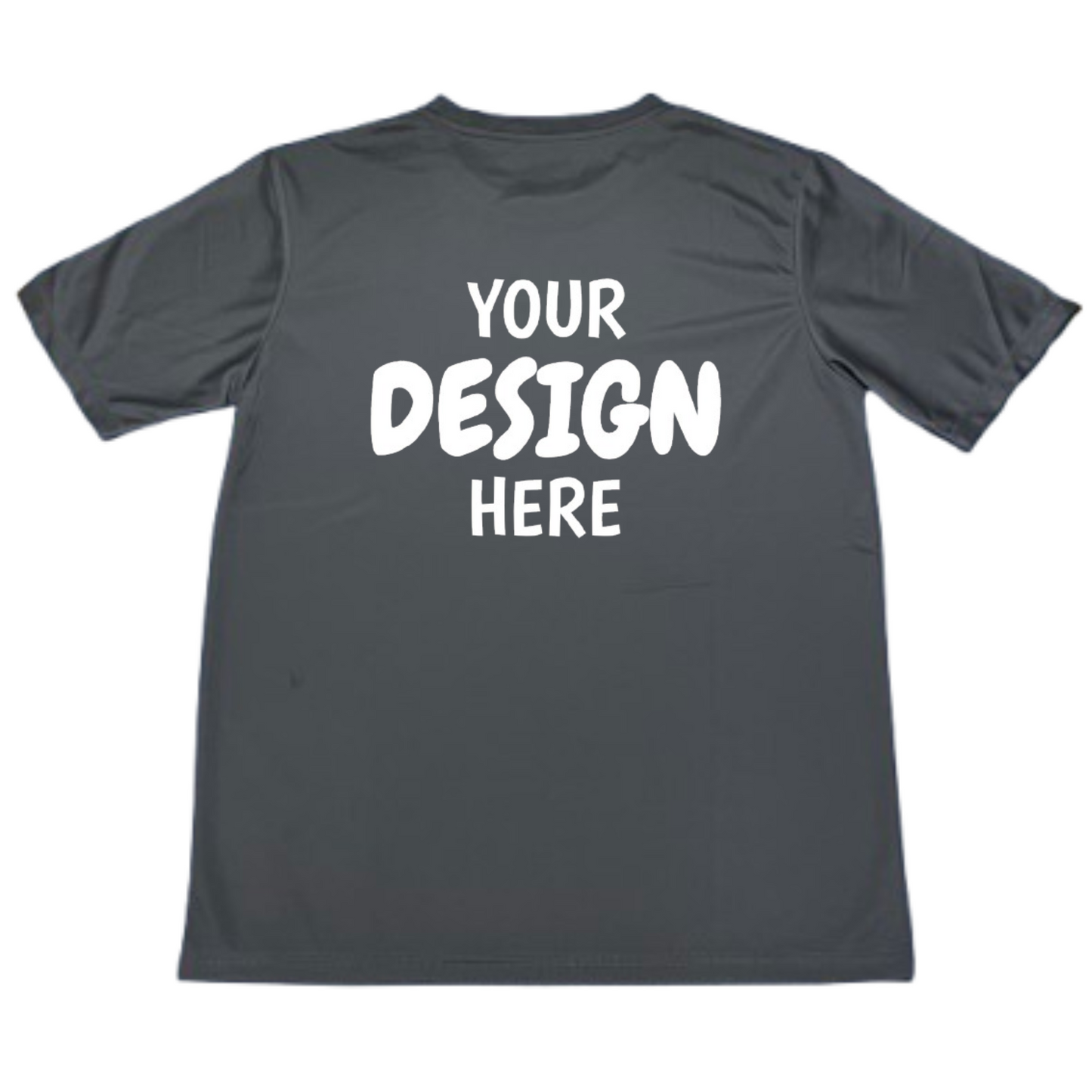 Back view showing custom DTF print of Dri-Fit T-Shirt – moisture-wicking polyester fabric – Anza Print