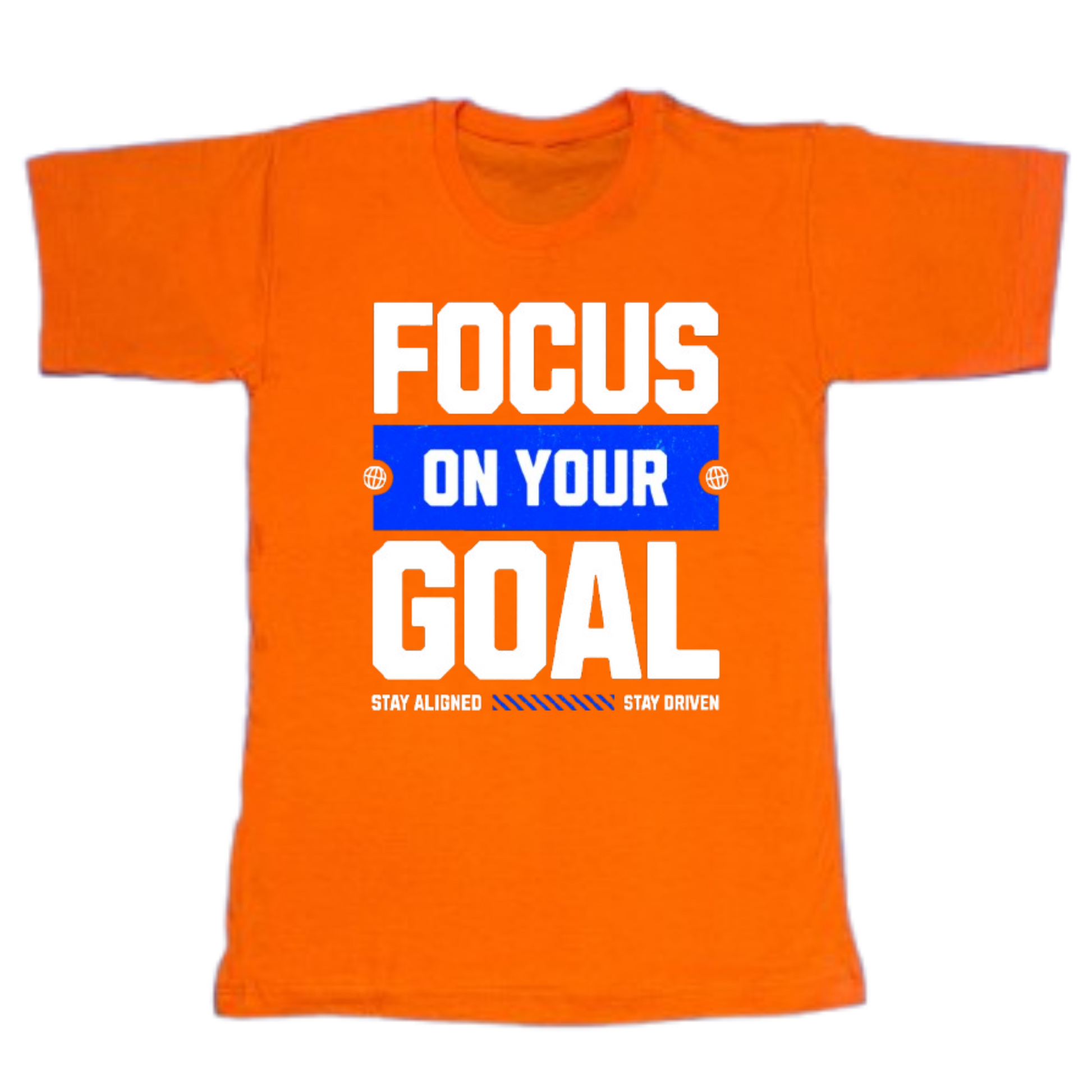Focus On Your Goal Lightweight Inspirational T-Shirt with DTF print front view