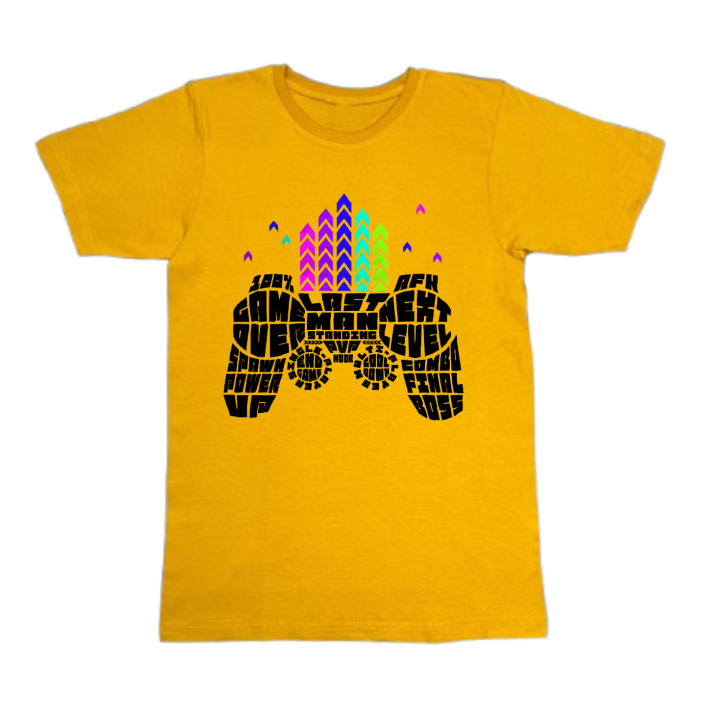 Gaming Extra Heavy Gaming T-Shirt with DTF print front view