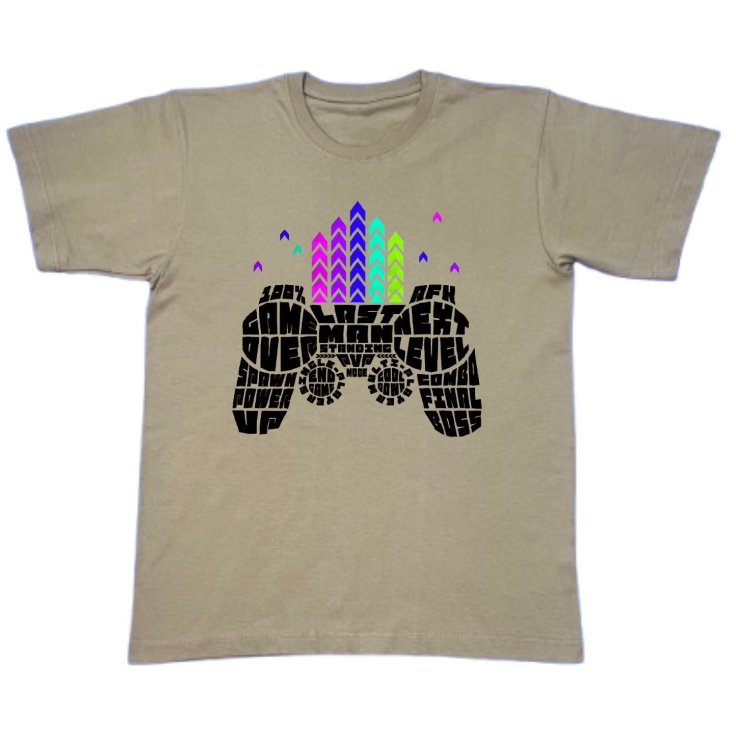 Gaming Heavyweight Gaming T-Shirt with DTF print front view