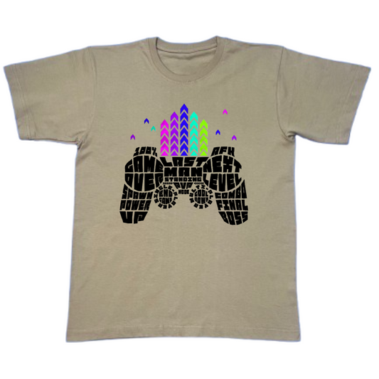 Gaming Heavyweight Gaming T-Shirt with DTF print front view
