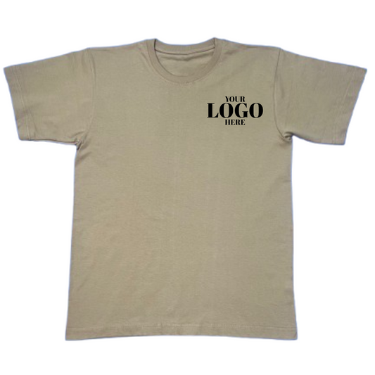 Front view of custom Heavyweight T-Shirt with example DTF print – Anza Print Kenya