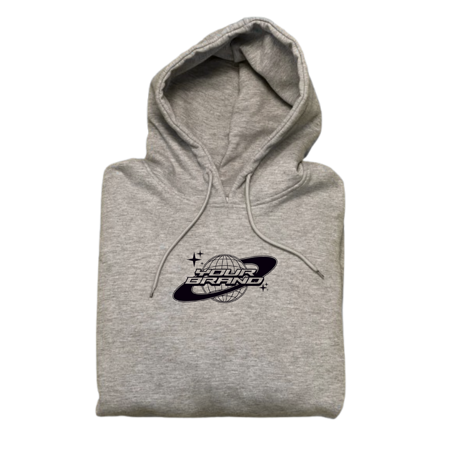 Folded custom Hoodie showcasing quality and DTF print example – Anza Print Kenya