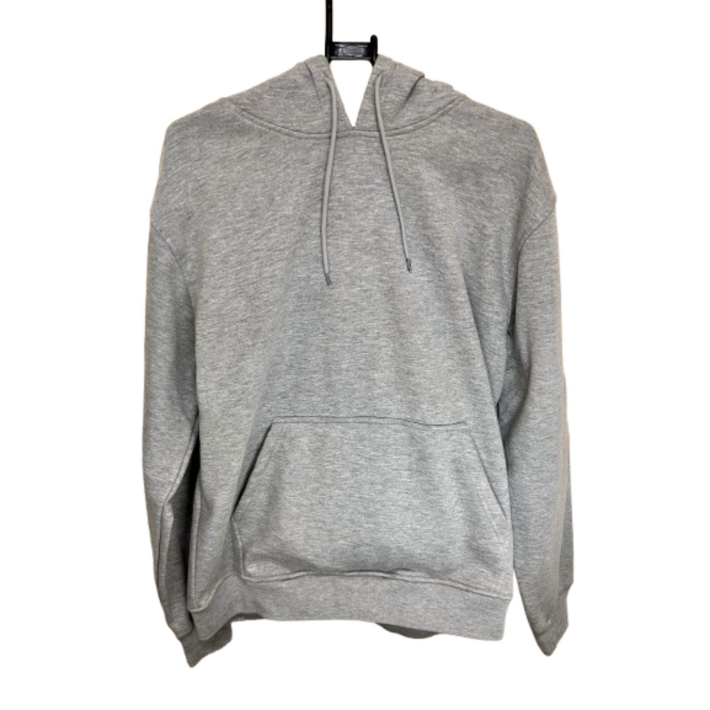 Hoodie on hanger showing front view, blank and ready for DTF print – Anza Print Kenya