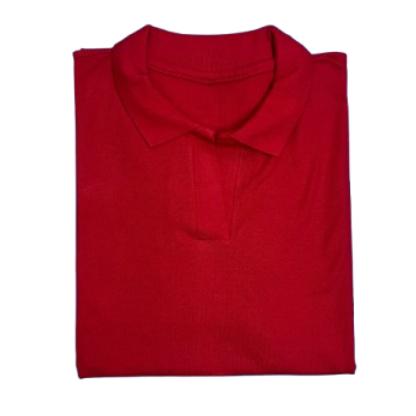 Folded Ladies Polo Shirt with neat fabric texture ready for DTF customization – Anza Print Kenya