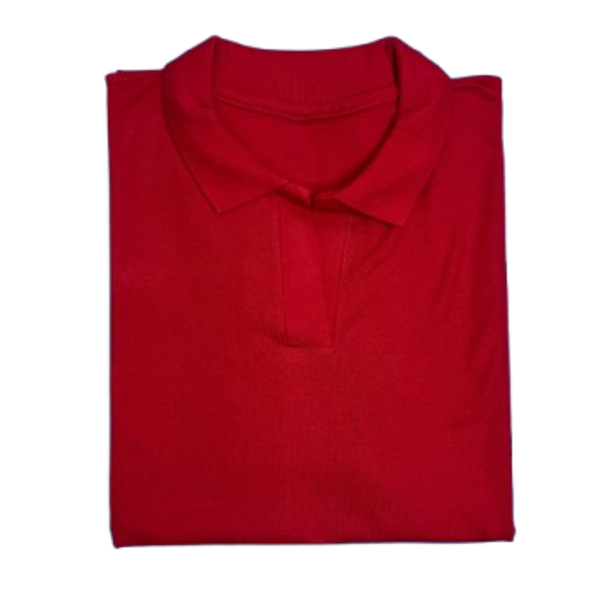 Folded Ladies Polo Shirt with neat fabric texture ready for DTF customization – Anza Print Kenya