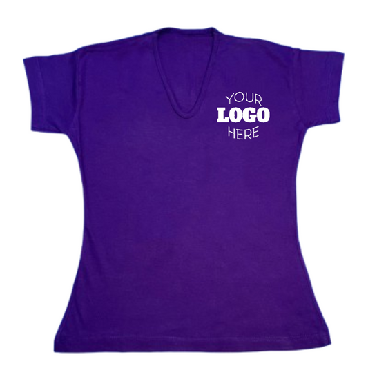 Front view of custom Ladies Top with example DTF print – Anza Print Kenya