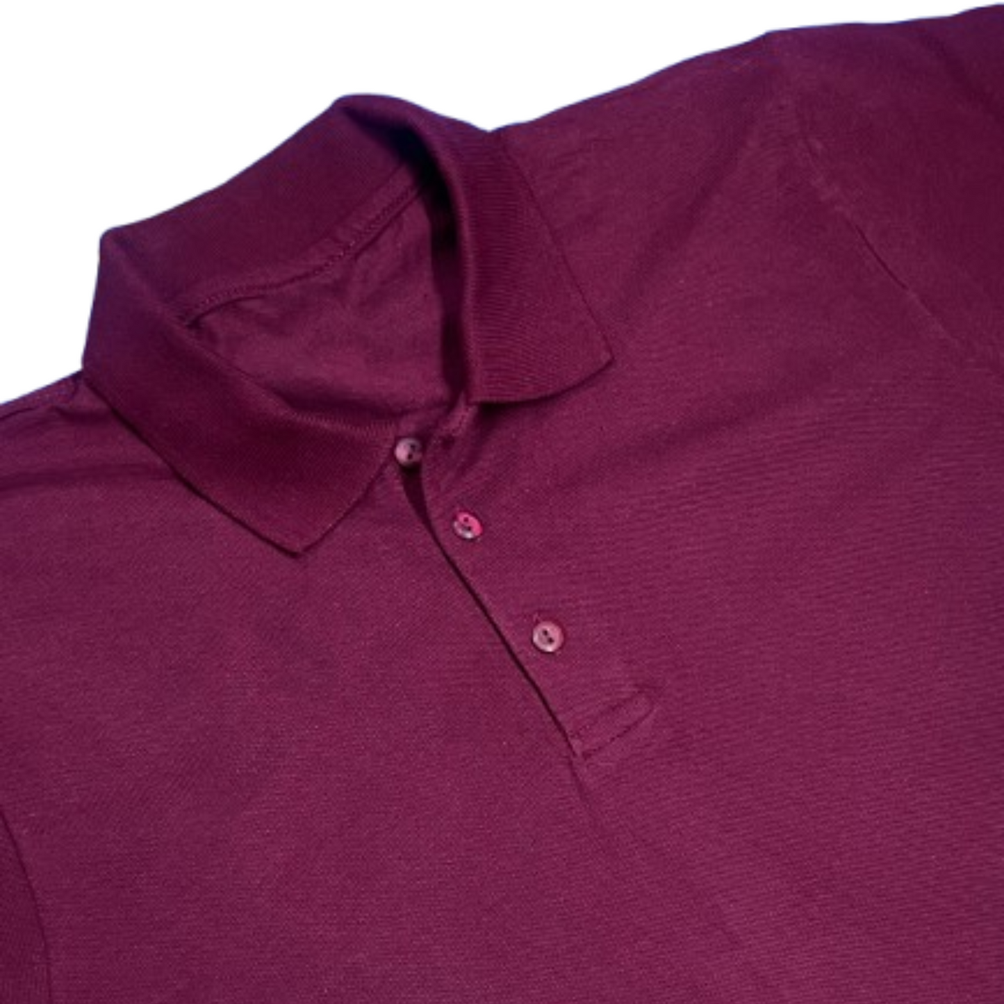 Close-up Lightweight Polo Shirt view showing cotton fabric suitable for DTF printing – Anza Print Kenya