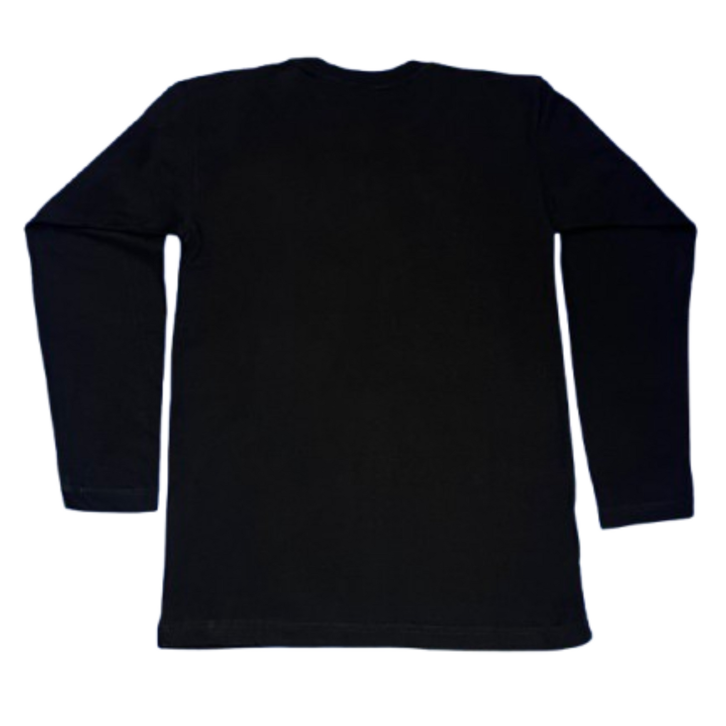 Back view of Longsleeve T-Shirt blank and ready for DTF print – Anza Print Kenya