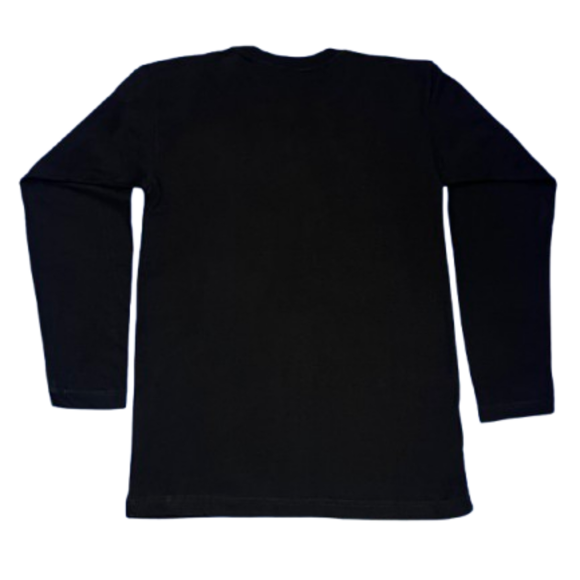 Back view of Longsleeve T-Shirt blank and ready for DTF print – Anza Print Kenya