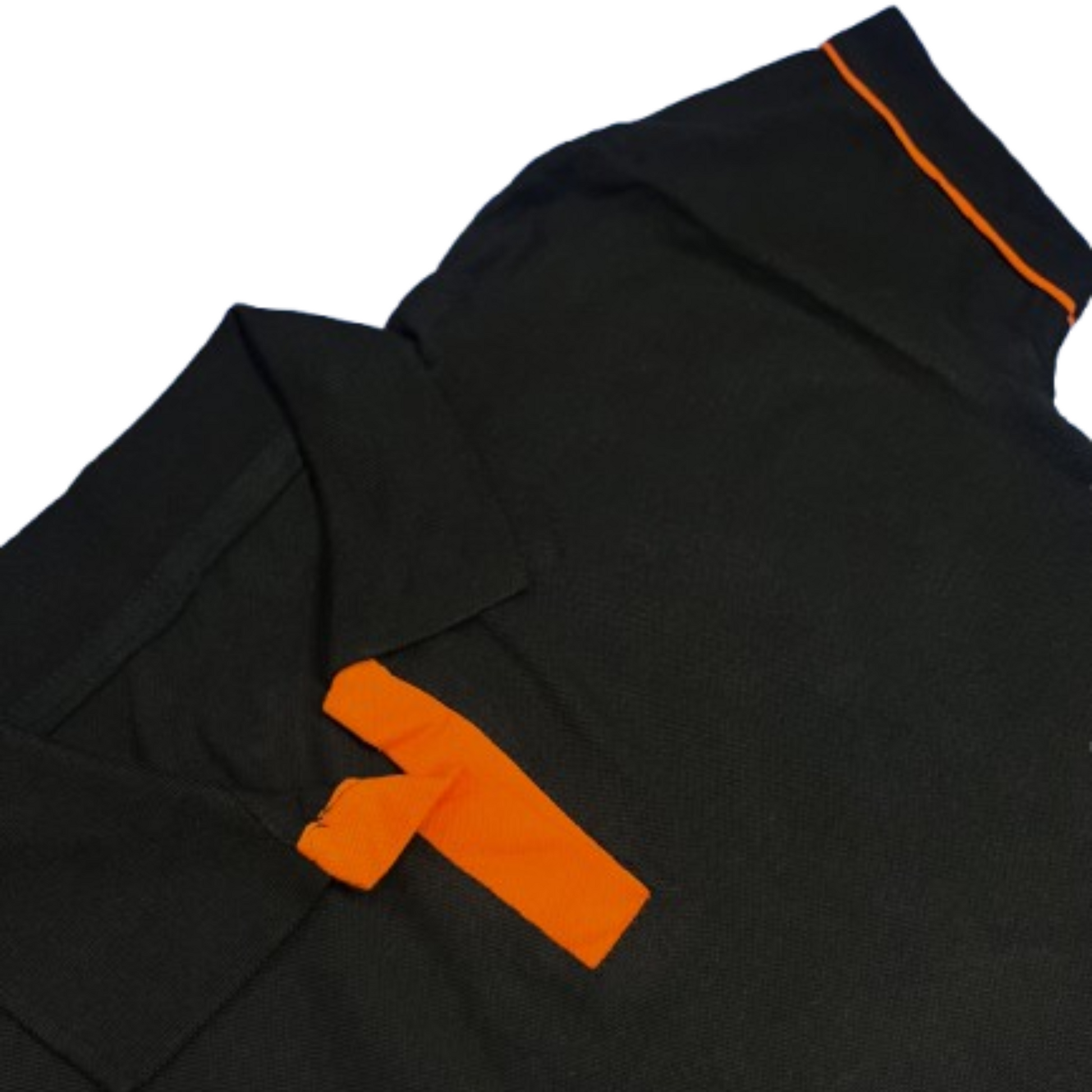 Close-up Multicolor Ladies Polo Shirt view showing cotton fabric suitable for DTF printing – Anza Print Kenya