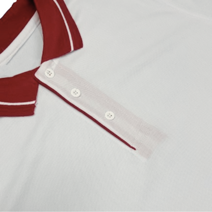 Close-up Multicolor Polo Shirt view showing cotton fabric suitable for DTF printing – Anza Print Kenya