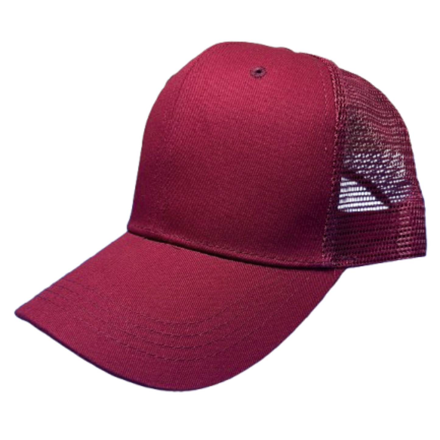 Side view of Netback cap with mesh back blank and ready for DTF print – Anza Print Kenya